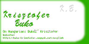 krisztofer buko business card